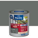 Ripolin - peinture pour fer extrieur - brillant - 0, 5l - gris acier ral 7012