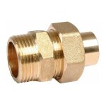 Raccord union laiton droit � souder - m 3 / 4' - diam�tre 22 mm - 341gc