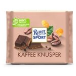 Ritter sport chocolat au lait croustillant café 100g - saveur café avec ajouts croquants Ritter sport chocolat au lait croustillant café 100g - saveur café avec ajouts croquants