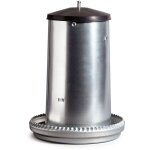 Mangeoire galvanis 15kg avec couvercle