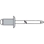 Fp - rivet aveugle alu. standard tete bombe . p. 3x4mm gesipa (par 500)