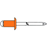 Rivet pop tige de rivet d x l 4 x 12 mm cuivre / bronze 50 un. gesipa