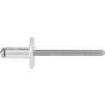 Rivet pop tige de rivet d x l 5 x 10 mm k14 aluminium / acier inoxydable 250 un. 250 pi�ces
