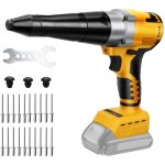 Riveteuse sans fil compatible avec dewalt 20v batterie, pistolet � riveter professionnelle sans balais ...