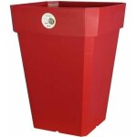 Riviera - pot de fleurs carr en plastique soleilla - 49 x 49 x h 50 cm - 65 l - rouge