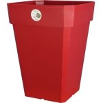 Riviera - pot de fleurs soleilla - carré - 40 x 40 cm - rouge Riviera - pot de fleurs soleilla - carré - 40 x 40 cm - rouge