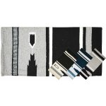 Rn1 - lte blanc et rouge - tapis de selle en tissu navajo avec motif Rn1 - lte blanc et rouge - tapis de selle en tissu navajo avec motif