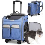 Rnemitery - sac  dos  roulettes pour transport pet poussette pet carrier puppy cat transport bag sac ...