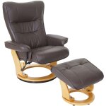 Hhg - robas lund fauteuil relax montreal, fauteuil de télévision, tabouret, cuir, charge 130kg, marron, ... Hhg - robas lund fauteuil relax montreal, fauteuil de télévision, tabouret, cuir, charge 130kg, marron, ...