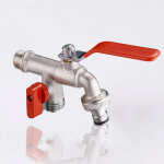 Robinet 1 / 4 de tour 1 / 2 nez 3 / 4 �15 + sortie vanne m�le 3 / 4' pouce robinet d'eau en laiton double ...