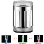 Robinet en acier inoxydable, d�coration de salle de bain, ensemble d'accessoires lumineux led rgb 7 couleurs ...