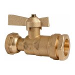 Ecolands - robinet d'arr�t � boisseau sph�rique - f 1' - diam�tre 32 mm - avant et apr�s compteur d'eau ...