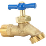 Robinet d'arr�t laiton g1 / 2  m�le vers g3 / 4  pour tuyau d'arrosage ext�rieur, anti - pincement