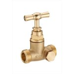 Robinet d'arr�t purgeur 2 bouchons m�le / m�le 15 x 21mm - quick plomberie