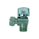 Robinet d'arrêt wc 1 / 4 tour équerre chrome mâle femelle 3 / 8 Robinet d'arrêt wc 1 / 4 tour équerre chrome mâle femelle 3 / 8