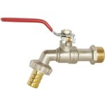 Somatherm - robinet de puisage � sph�re - poign�e plate - m�le 1 / 2' - raccord au nez 3 / 4