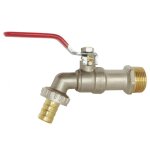 For you robinet arrosage sph�re nickel� - poign�e acier plate - arriv�e 20x27 / nez 20x27 - somatherm ...