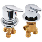 Robinet baignoire robinets de douche split deux pi�ces robinet d'eau chaude et froide ou d�viateur de ...