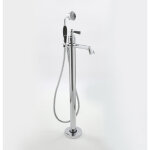 Robinet baignoire lot rtro - chrom & noir - commande levier - elizabeth