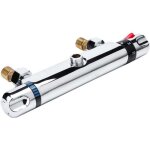 Robinet de bain thermostatique en laiton chrom, douche  double poigne, mitigeur chaud et froid, robinet ...