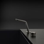 Robinet / bec de lavabo en laiton, design et moderne, 2 trous - h. 18, 5cm - xelo - flex 160 - couleur ...