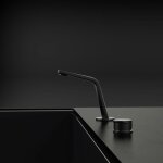 Bernstein - robinet / bec de lavabo en laiton, design et moderne, 2 trous - h. 18, 5cm - xelo - flex ... Bernstein - robinet / bec de lavabo en laiton, design et moderne, 2 trous - h. 18, 5cm - xelo - flex ...