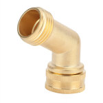 Robinet � bille en laiton 3 / 4  avec raccord et joint pour arrosage de jardin