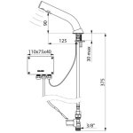 Robinet binoptic lavabo m3 / 8 sur secteur 230 / 12 v + transformateur - delabie Robinet binoptic lavabo m3 / 8 sur secteur 230 / 12 v + transformateur - delabie