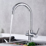 Auralum max - auralum robinet cuisine 3 voies chrom pivotant  360, mitigeur d'evier filtre  eau en ...