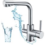 Robinet de cuisine 3 voies, mitigeur cuisine pivotant � 360�, robinetterie cuisine eau potable, mitigeur ...