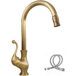 Robinet de cuisine bronze antique, mitigeur monocommande d'�vier cuisine laiton r�tro, robinet m�langeur ...