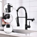 Robinet de cuisine �l�gant avec douchette � descente et mini pulv�risateur, mitigeur de cuisine pour ...