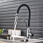 Rosmmel - robinet de cuisine, extraible conception moderne mélangeur et pivotant à 360° chrome Rosmmel - robinet de cuisine, extraible conception moderne mélangeur et pivotant à 360° chrome