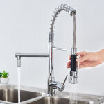 Auralum - robinet cuisine mitigeur avec douchette extractible moderne bec haut en laiton rotatif 360robinette ...
