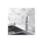 Pro et discount - robinet cuisine mitigeur evier design chrome bec long mobile limitateur debit