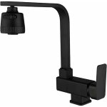 Robinet de cuisine mitigeur rabattable sous fen�tre noir, bec rotatif pivotant repliable pour, laiton ...