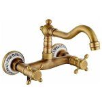 Robinet de cuisine mural ancien mitigeur cuisine mural robinet cuisine mural retro bronze antique rotation ...