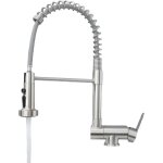 Robinet cuisine rabattable douchette, mitigeur cuisine rabattable flexible cuisine, inox 304 bross� pivotant ...