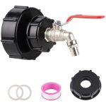 Robinet cuve 1000l laiton connecteur cuve 1000l adaptateur de r�servoir ibc adaptateur cuve s100x8 / ...