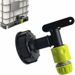 Robinet cuve 1000l plastique avce raccord tuyau d'arrosage, adaptateur de robinet de rservoir ibc, connecteur ...