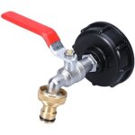 Robinet pour cuve de r�cup�ration d'eau de pluie 1000l - adaptateur pour r�servoir ibc - noir