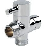 Robinet de douche 3 voies g1 / 2 en laiton chrom�, adaptateur universel pour douche solaire, salle de ...