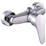 Robinet de douche chrom� � poign�e unique, bec montant mural de 1 / 2 pouces, adapt� aux colonnes de ...