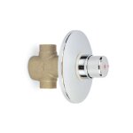 Caesaroo - robinet encastré pour douche avec plaque en laiton chromé - river Caesaroo - robinet encastré pour douche avec plaque en laiton chromé - river