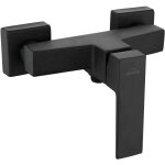 Invena - robinet douche avec mitigeur rectangle mural laiton noir