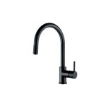 Robinet douchette noir col de cygne 360� ? d�bit 11 l / min ? limiteur de temp�rature ? flexible de raccordeme ...