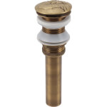 Robinet de lavabo antique en cuivre avec trop - plein et bouchon � pop - up pour vasque de salle de bain ...