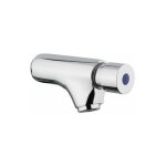 Robinet de lavabo mural temporis avec bouton poussoir idral classic 08000 / e chrom