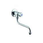 Robinet de lavabo mural temporis en laiton chrom - idral classic