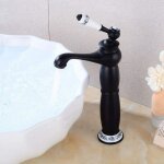 Gojoy - robinet de lavabo rtro en laiton - pour vier de cuisine, salle de bain - noir